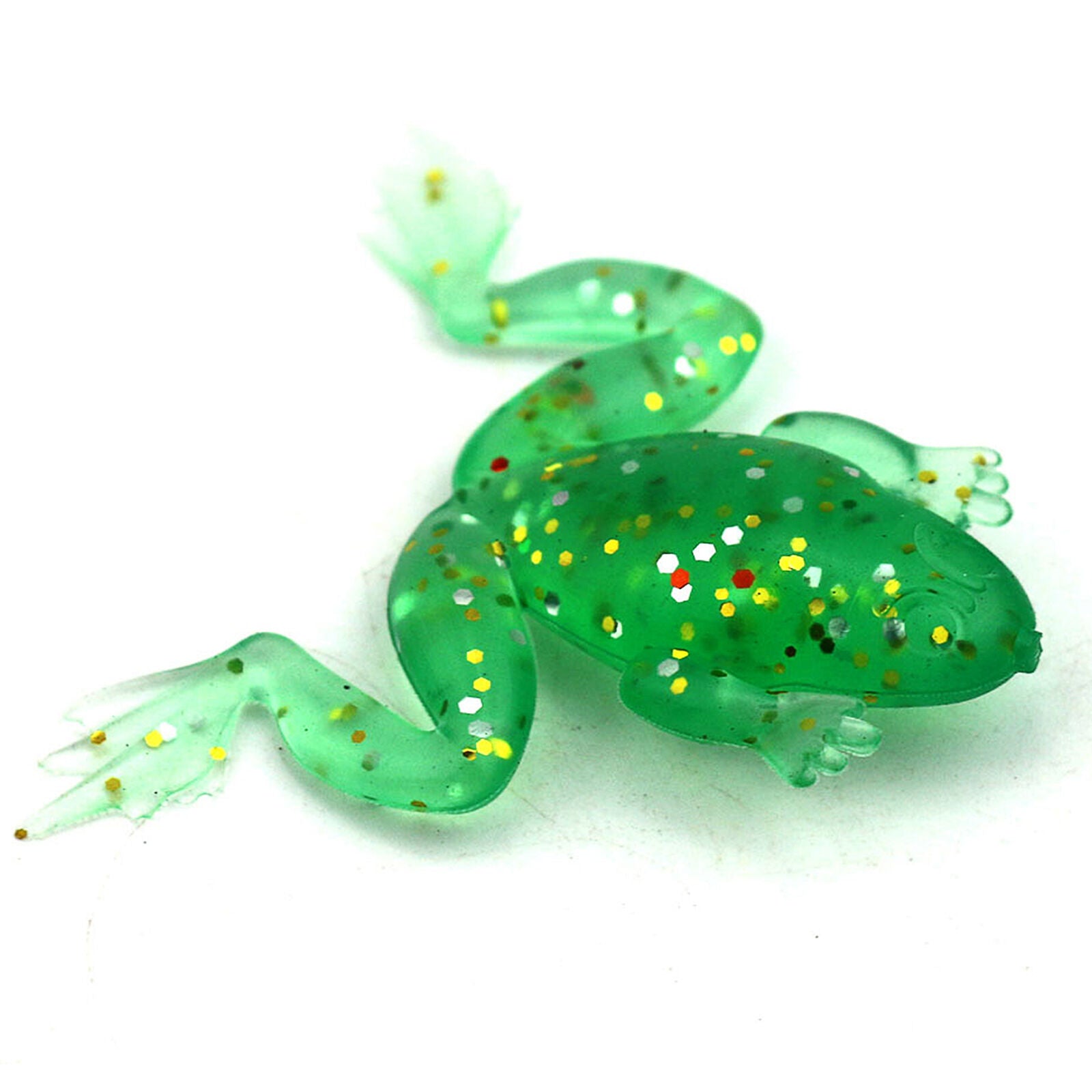 New 10pc Soft Plastic Fishing Lures Frog Bait Small Fish Tackle Crankbaits Green