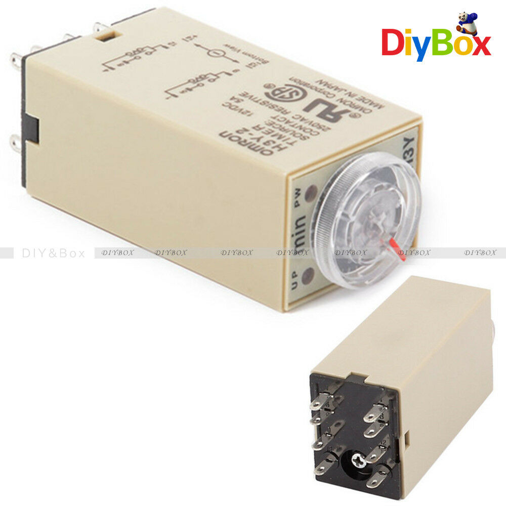H3Y-2 AC 220V Relais de Temporisation 0〜30 Minute Solide Minuterie DPDT Base DIY