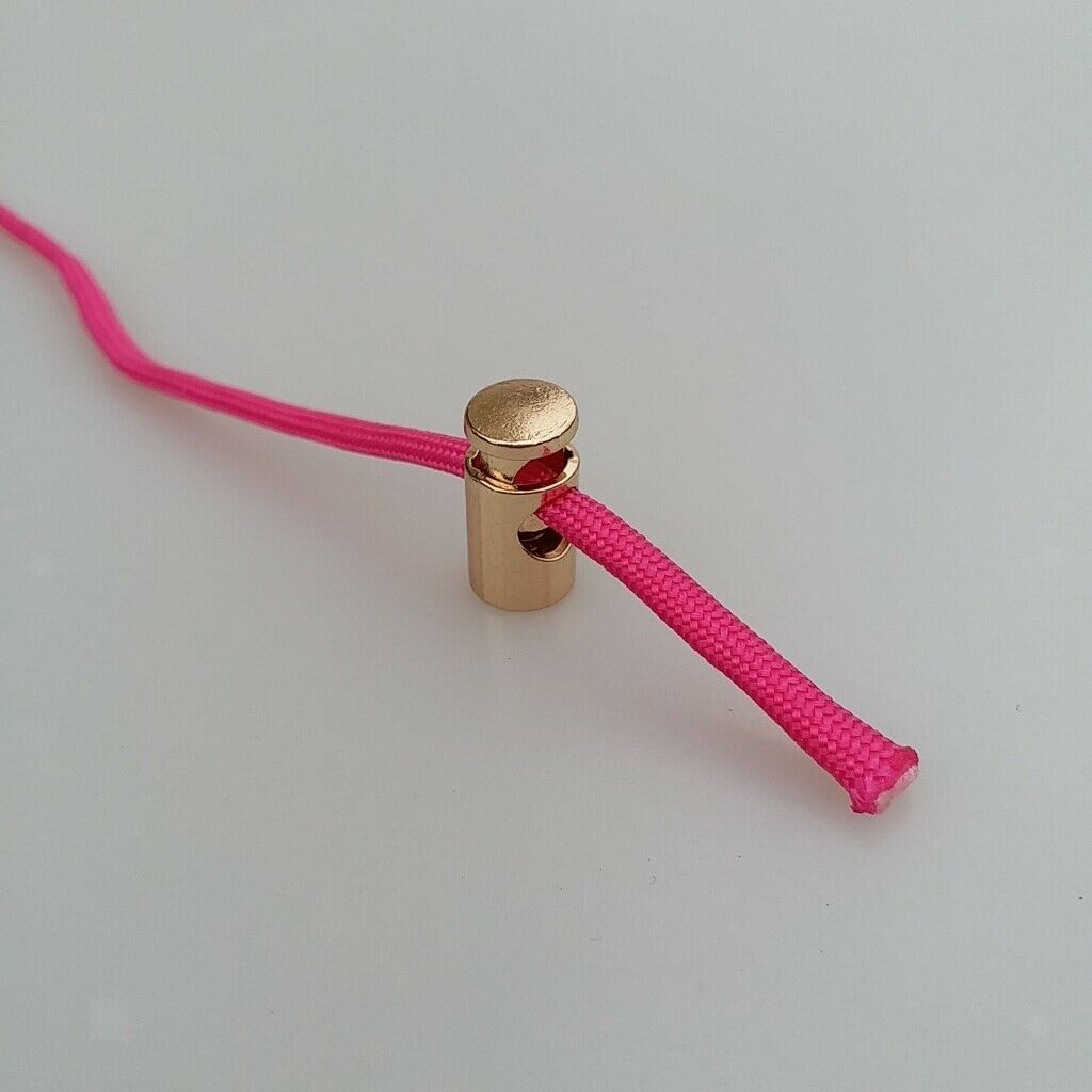 10 Pieces Cylinder String Cord Lock End Metal Spring Stop Toggle Stoppers