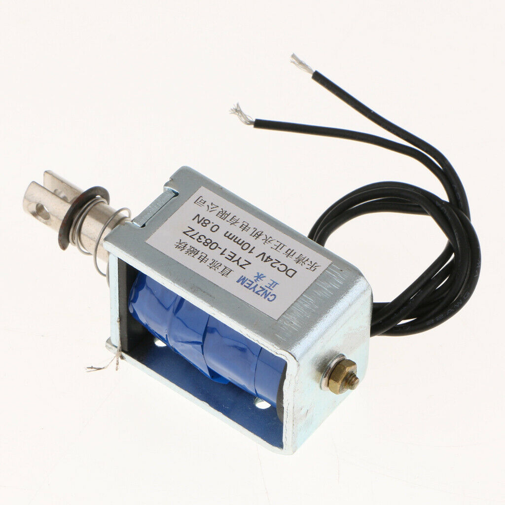 2Pcs DC With Push Pull Solenoid Bolt Locks Automatically 24V