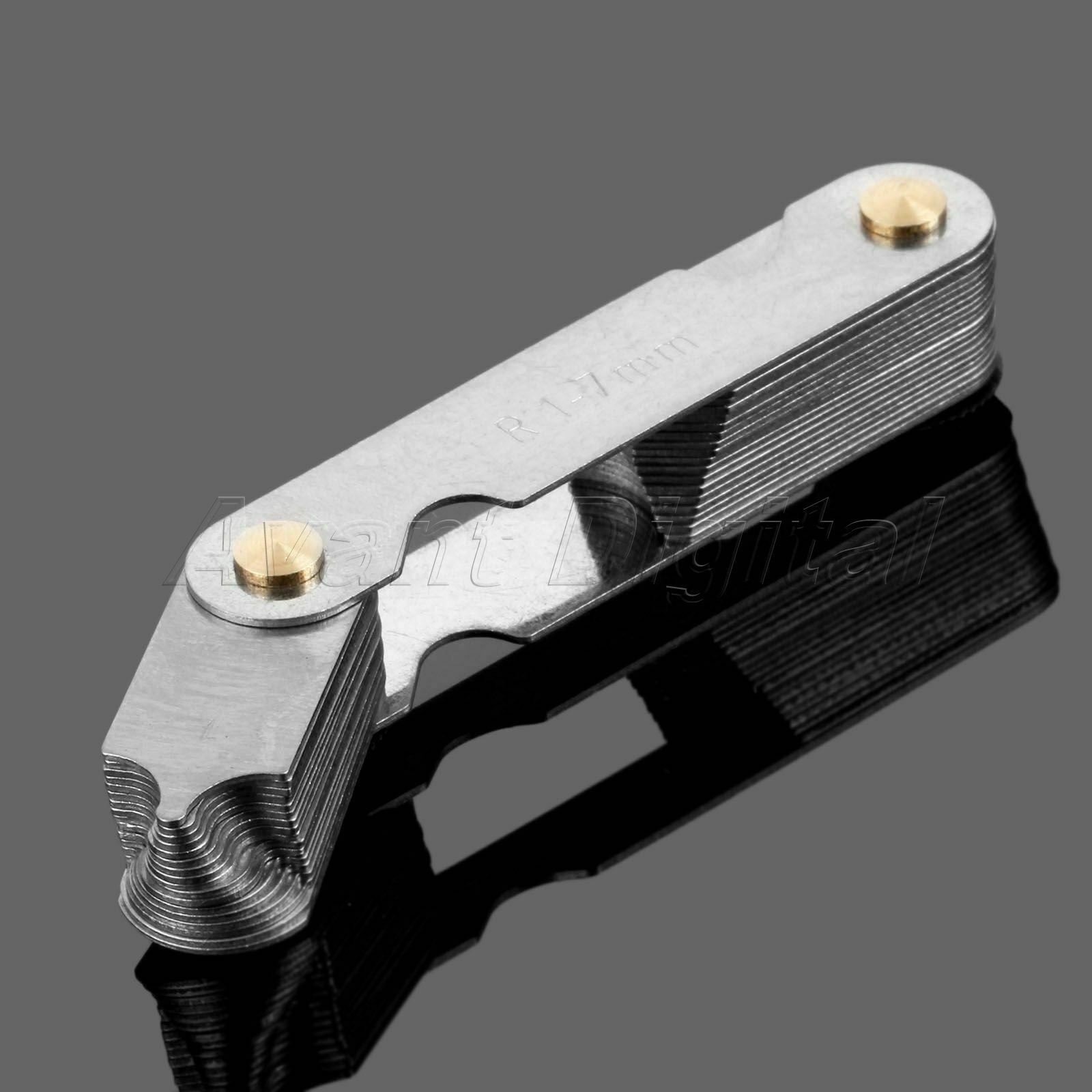 Radius Gauge Metal Double Head Gage Standard R 1mm-7mm Folding Blades Measure