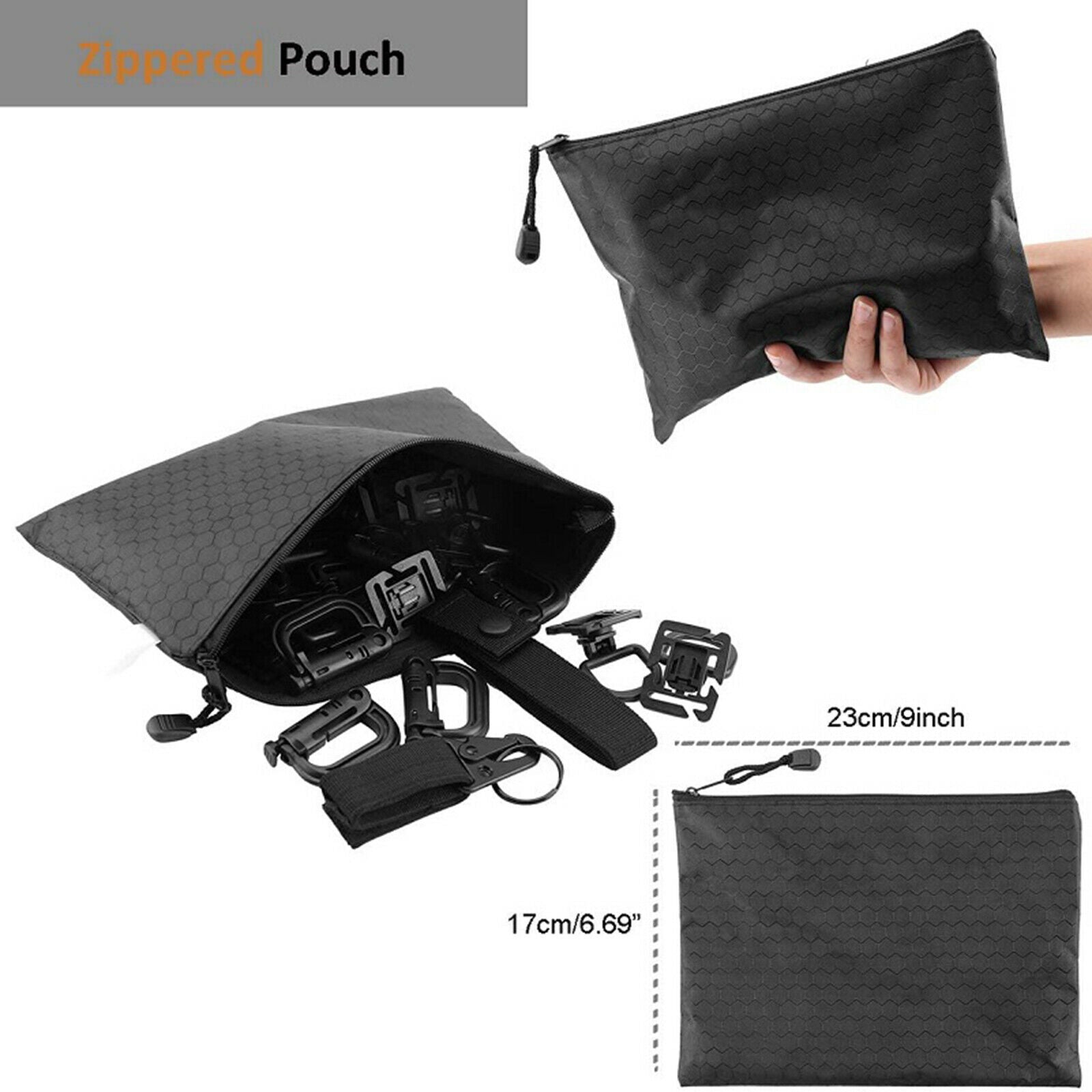 Kit of 30 Attachments for Molle Backpack Grimloc Locking Gear Clip MOD Strap