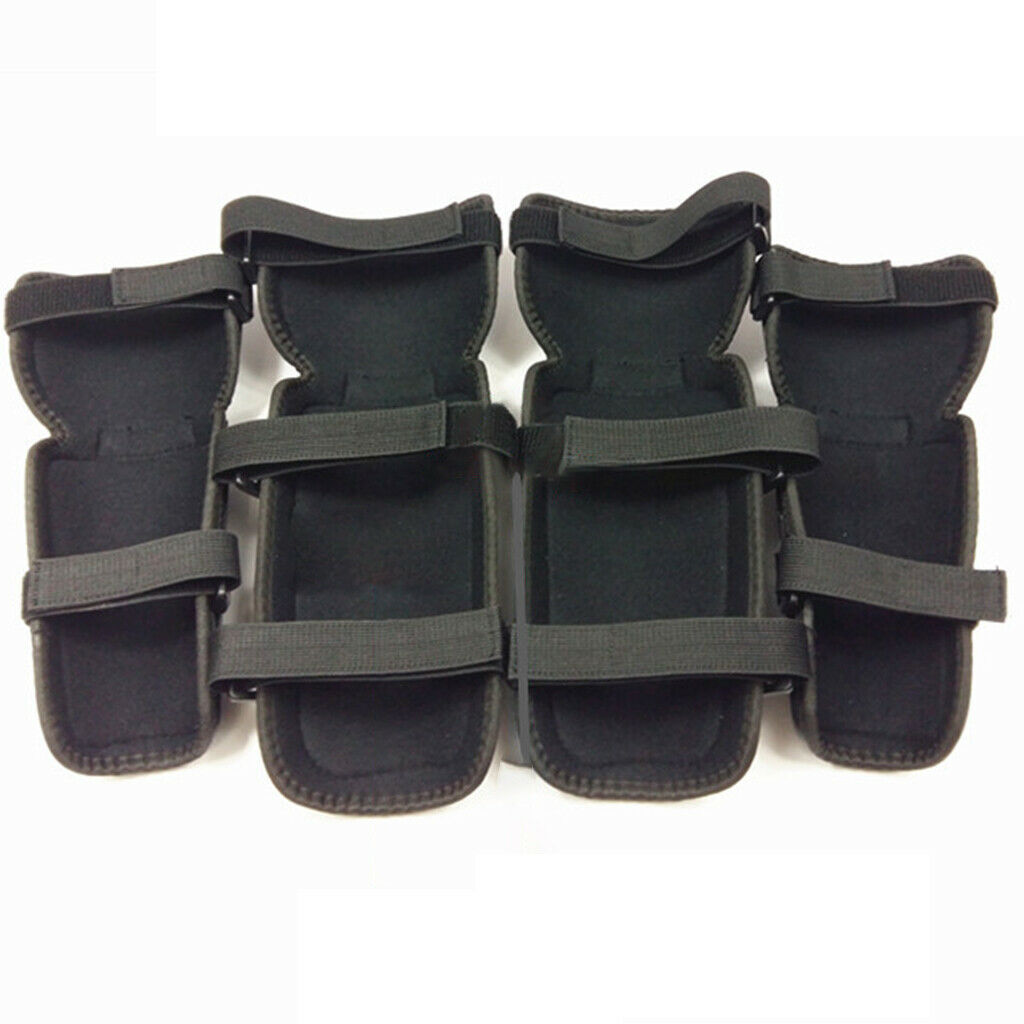 4× Motorcycle Dirt Bike Elbow Knee Pad Brace Elbow Knee Protector Shin Guard