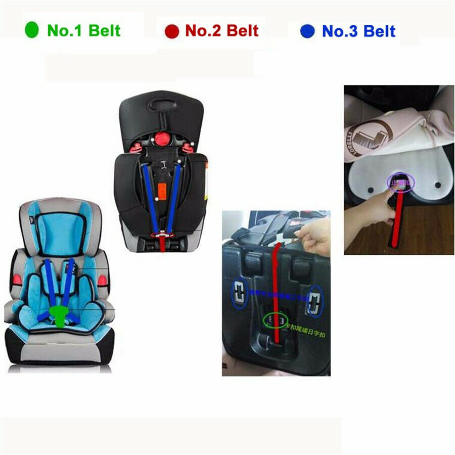5 Points Harness Baby Car Seat Safety Belt Child Seat Belts Set Universal Black