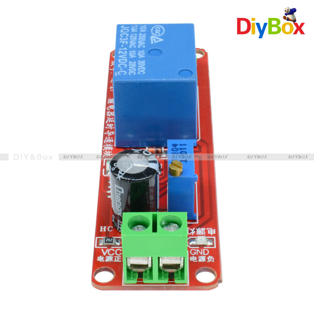Delay Adjustable Timer Relay Switch Module 12V 0-10 Second NE555 Oscillator