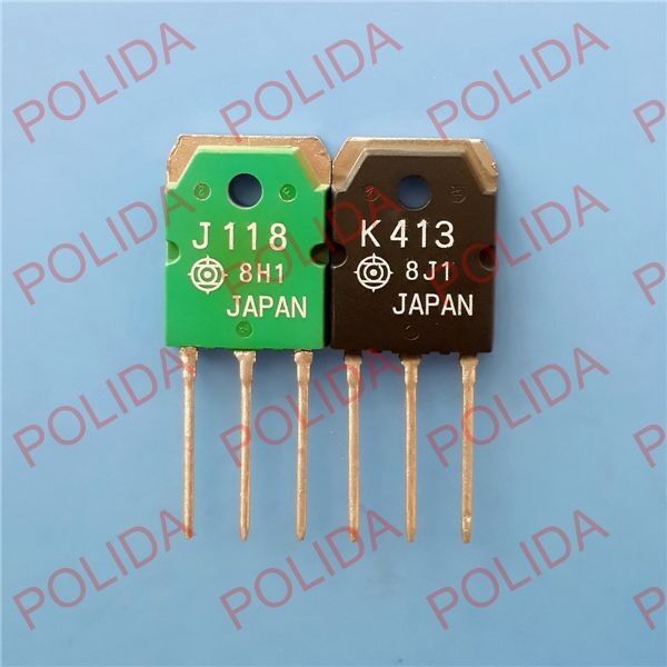 1PAIR Transistor HITACHI TO-3P 2SJ118/2SK413 J118/K413