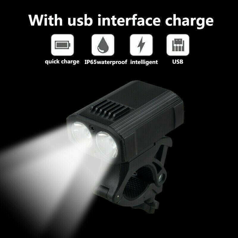 2x Rechargeable 15000LM T6 LED Bicycle Lamp Front Headlight MTB Bike Lights