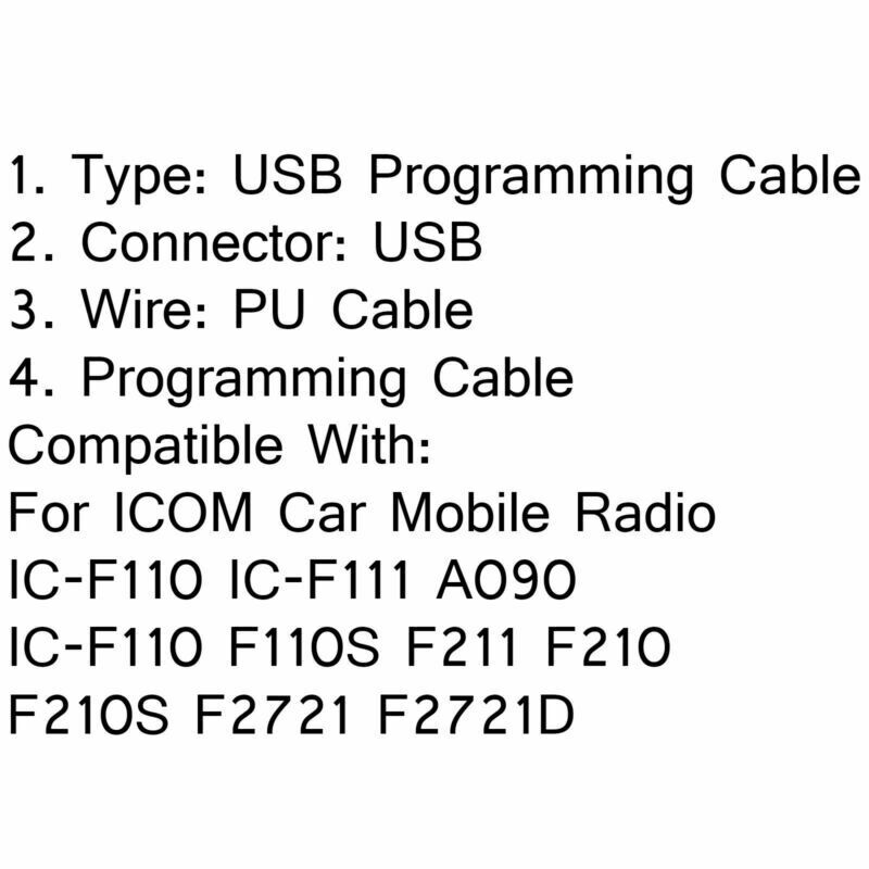 5xUSB Programming Cable Ox-1122 U For ICOM Car Mobile Radio IC-F110 IC-F111 A2