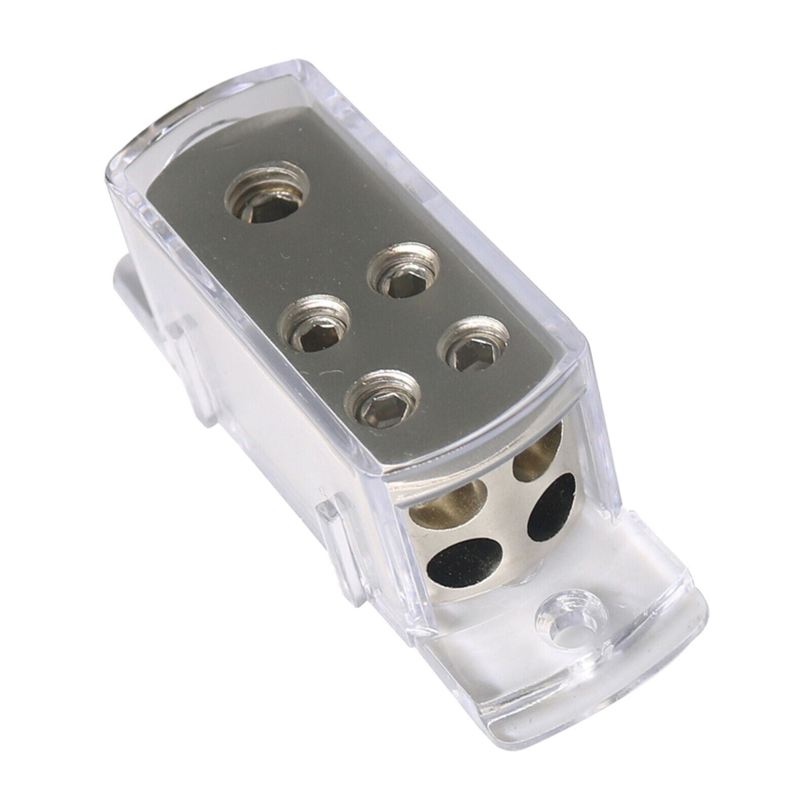 4-Way 1X 4AWG In 4X 8AWG Power / Earth Cable Splitter Distribution Block