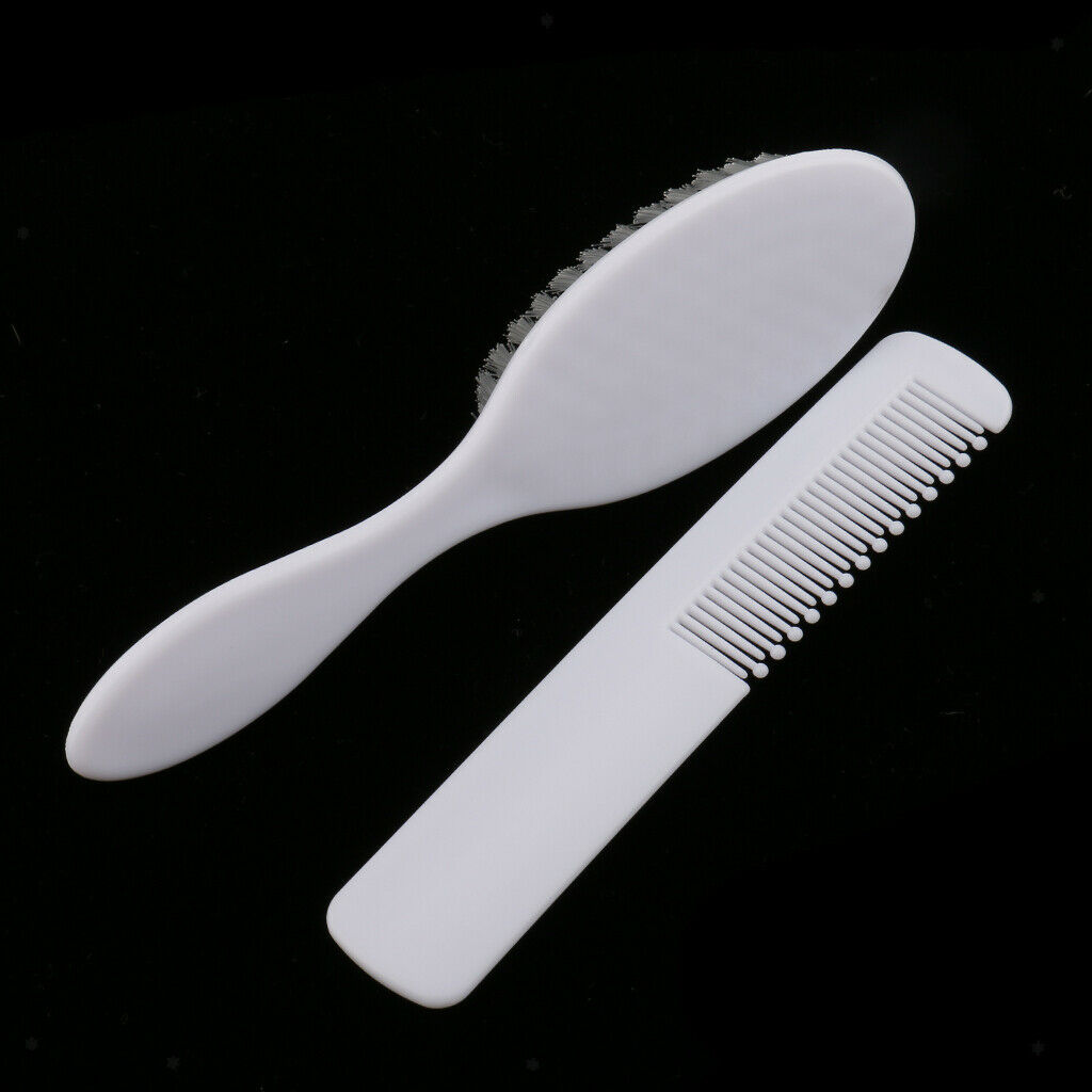 Baby hairbrush and comb set for newborn infant hair care head