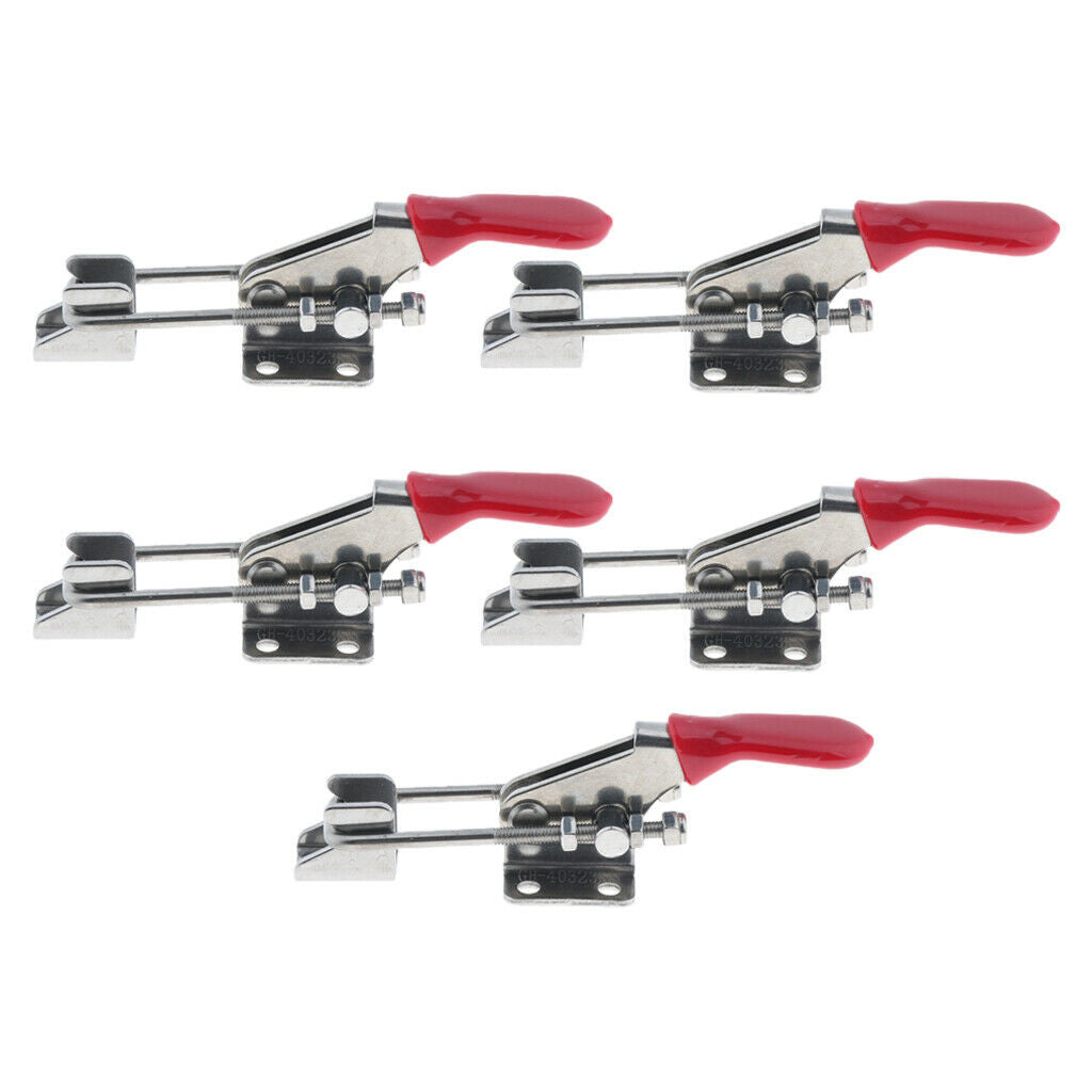5x Latch Catch Toggle Clasp Clamps Adjustable Metal Lock Hasp 110x28x65mm