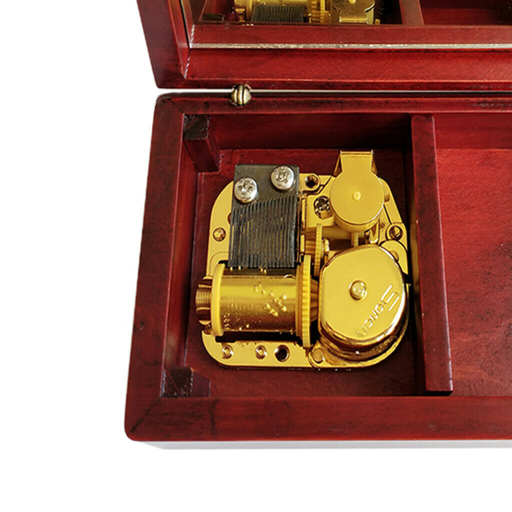 1pc Wooden Jewelry Music Box Exquisite Handmade Creative Decor Festive Gift