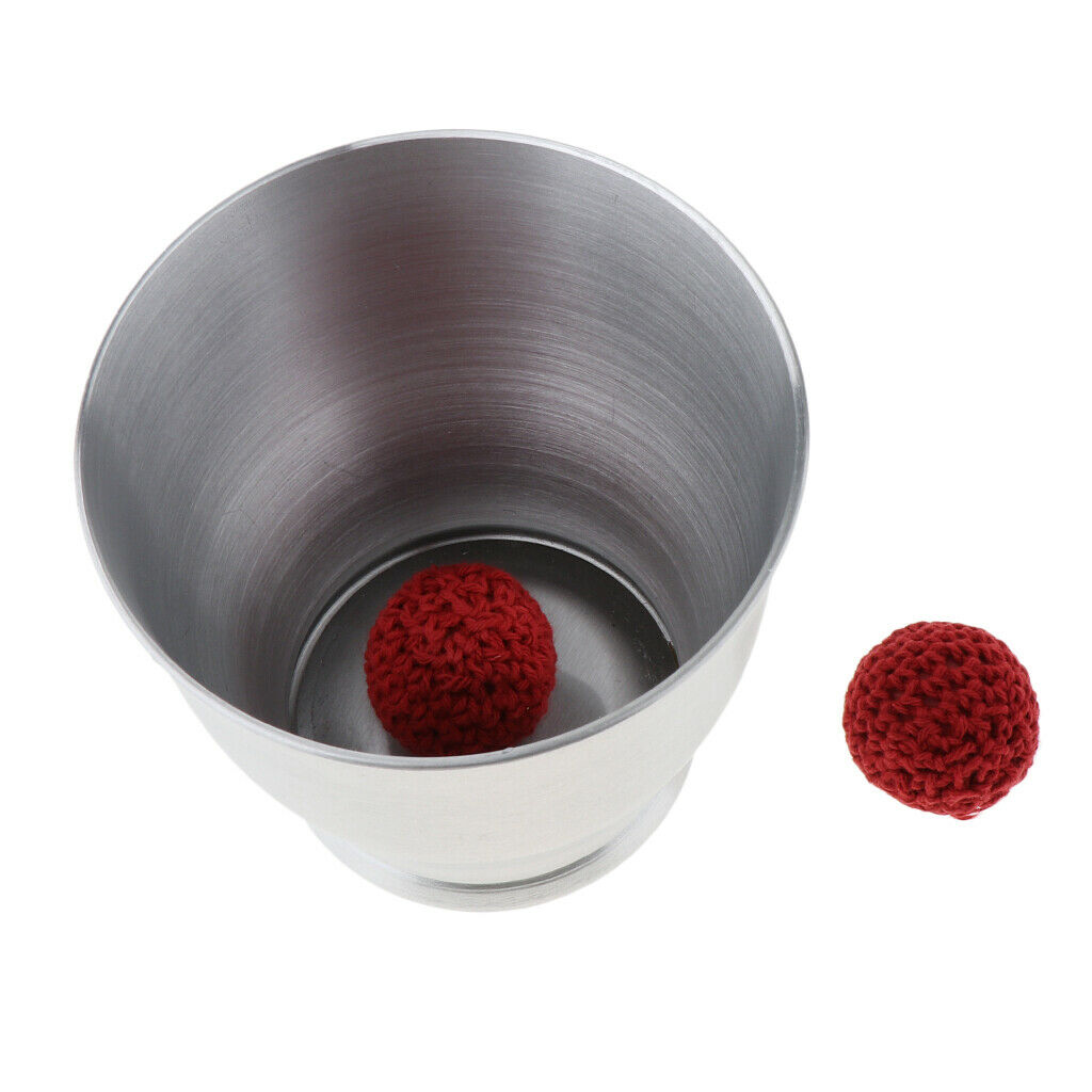 Funny Aluminum Chop Cup Appearing Cup And Balls Close Up  Props Accessory