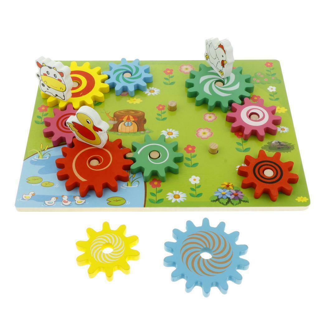 Wooden Gear Animals Assembled   Building Blocks Education Toys