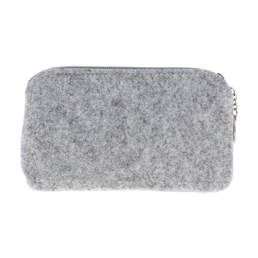 5 Pieces Felt Eyewear Eyeglass Case Sunglasses Pouch Storage Bag Light Grey