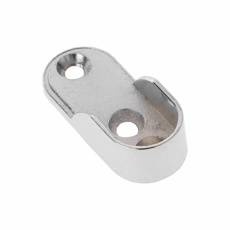 Wardrobe Clothes Tube Support Closet Rod Pole End Bracket Thickening Holder 2pcs
