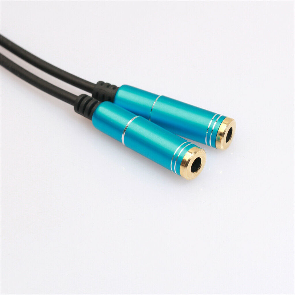 2 Pieces 3.5mm 1 Male  Plug to 2 Female Sockets Y Splitter Cable Adapter