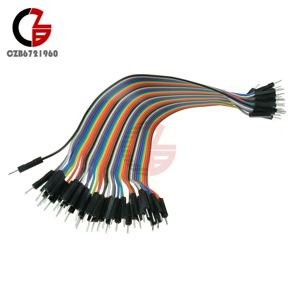 2 x 40Pin 20cm 2.54MM Male to Male 1P-1P Dupont Wire Jumper Cables For Arduino
