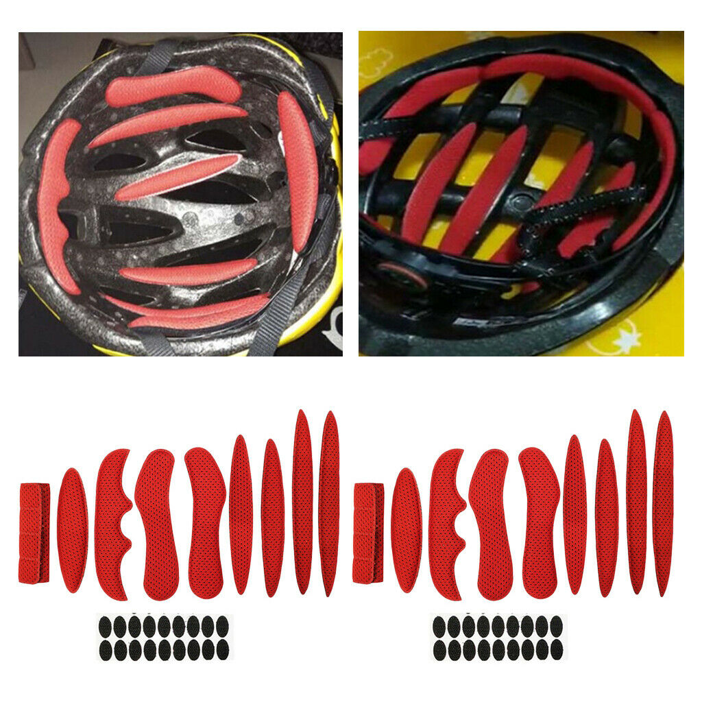 2 Set Cycle Bike Helmet Padding Kit  Replacement Universal Foam Pads Set