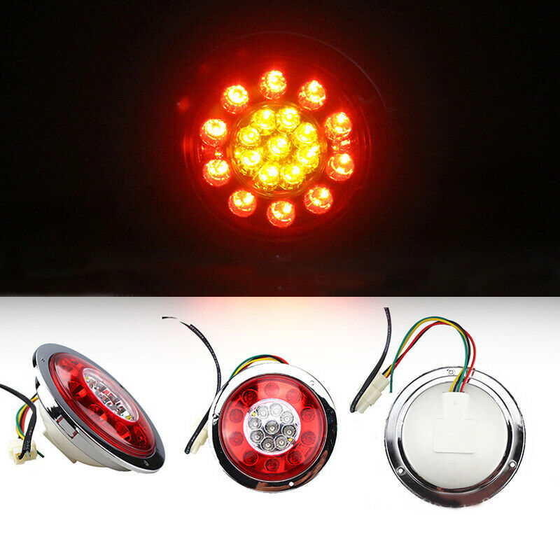 2PCS 4.3'' 19 LED Truck Trailer Lorry Tail Light Turn Signal Brake Stop Light