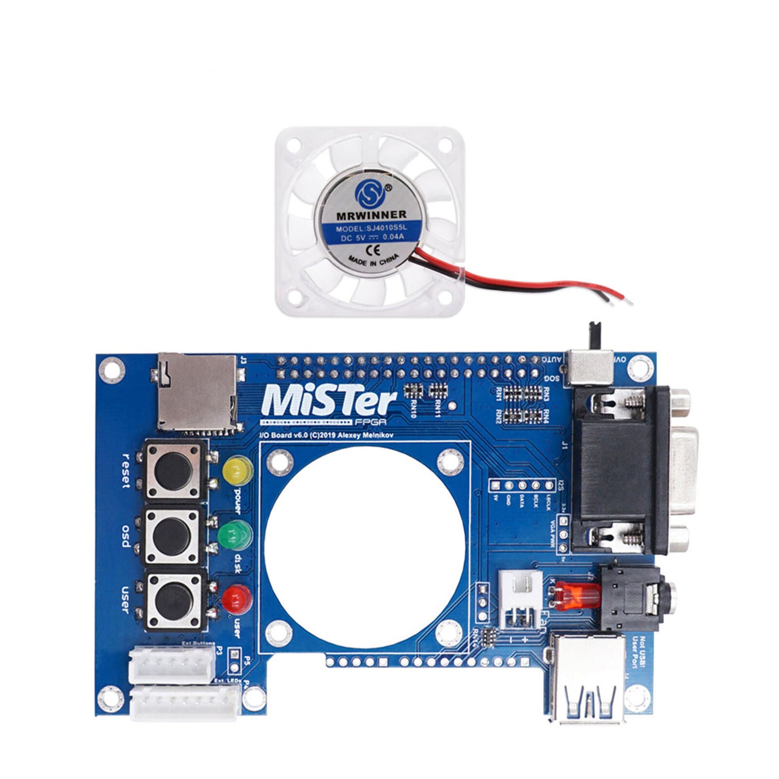 Mister FPGA IO Board V6.0 With RGBHV/RGBS/YPbPr Analog Video Output VGA Port+Fan