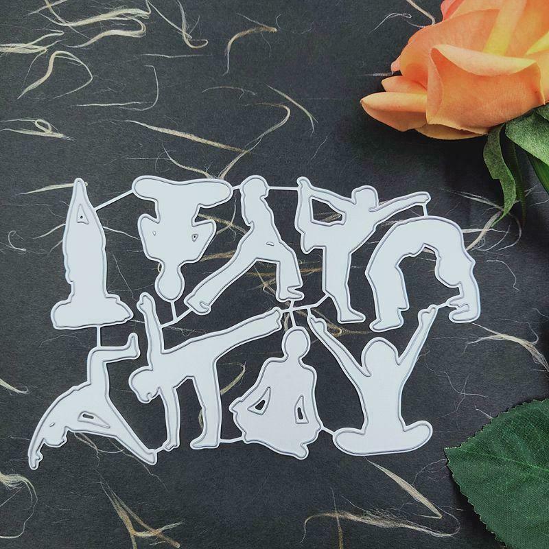 Yoga Girl Metal Cutting Dies Stencil DIY Scrapbooking Album Stamp Card