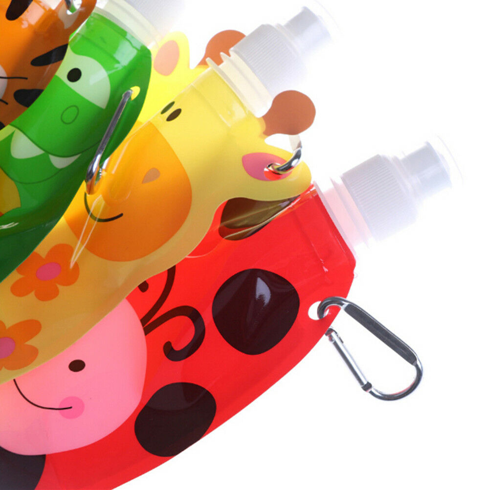 360ml Eco friendly foldable cartoon travel drink bottle safe for kid children BD