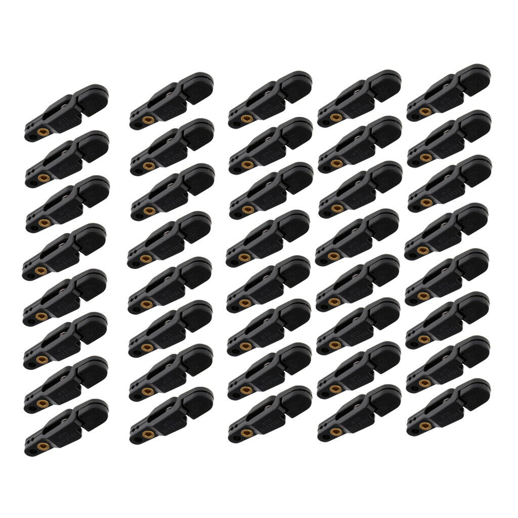 40Pcs Offshore Fishing Adjustable Planer Board Snaps Release Line Clips Black
