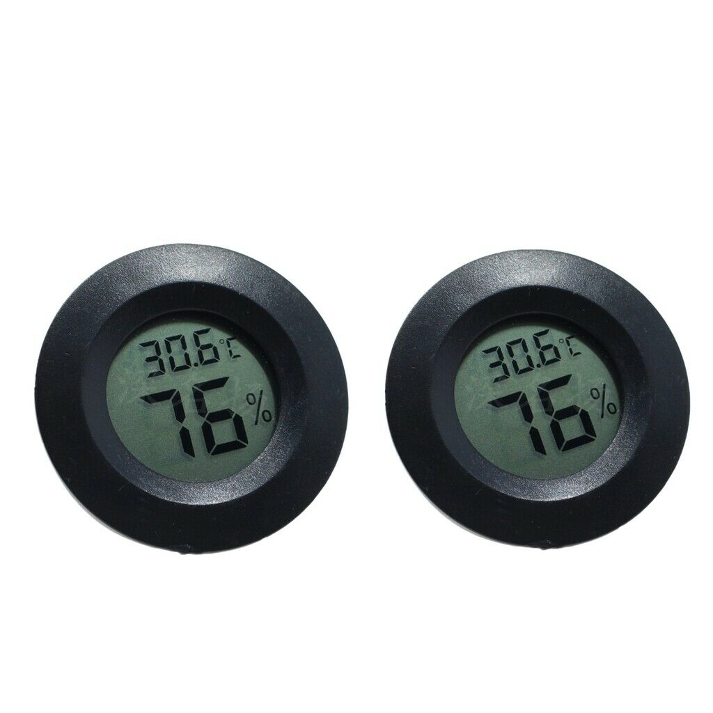 2pcs Room Thermometer Humidity Hygrometer for Reptile Lizards Turtle Tank