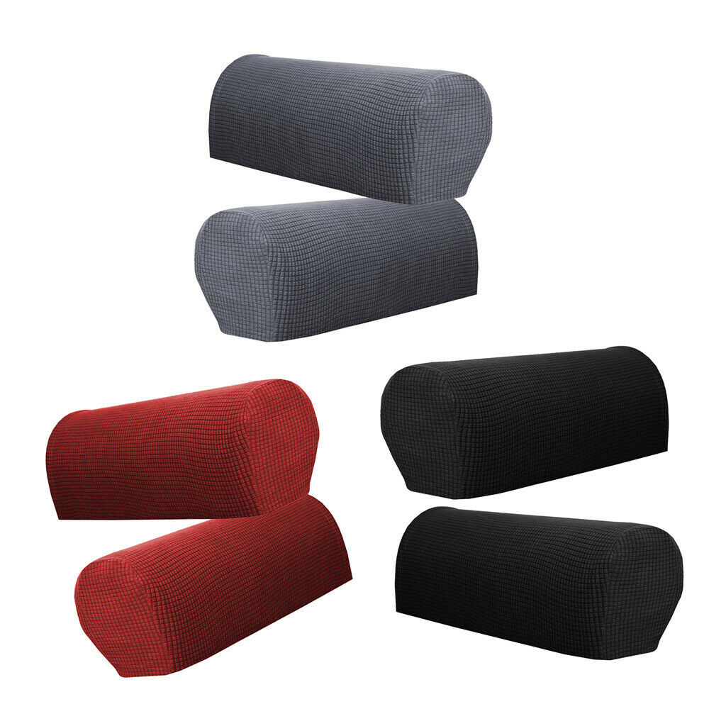 3 Pairs/ 6 Pieces Armchair Arm Covers Stretchable Sofa Arm Caps Armrest Covers