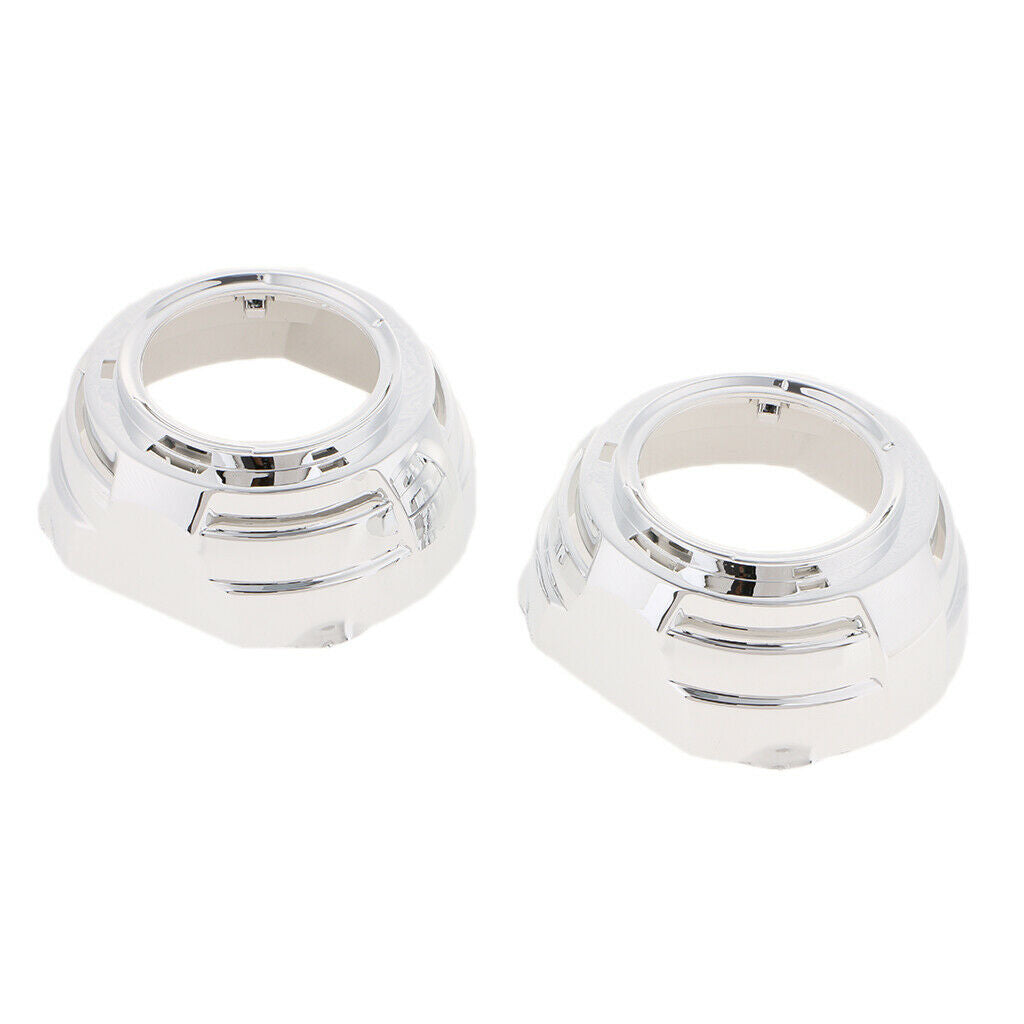 Pair of 3.0 Inch LED Spotlights with Chrome Cover with Angel Eyes for Q5