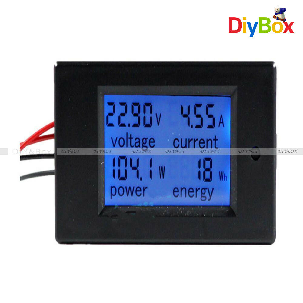 DC 20A 100V LCD Digital Volt Voltage Watt Current Power Meter Ammeter Voltmeter