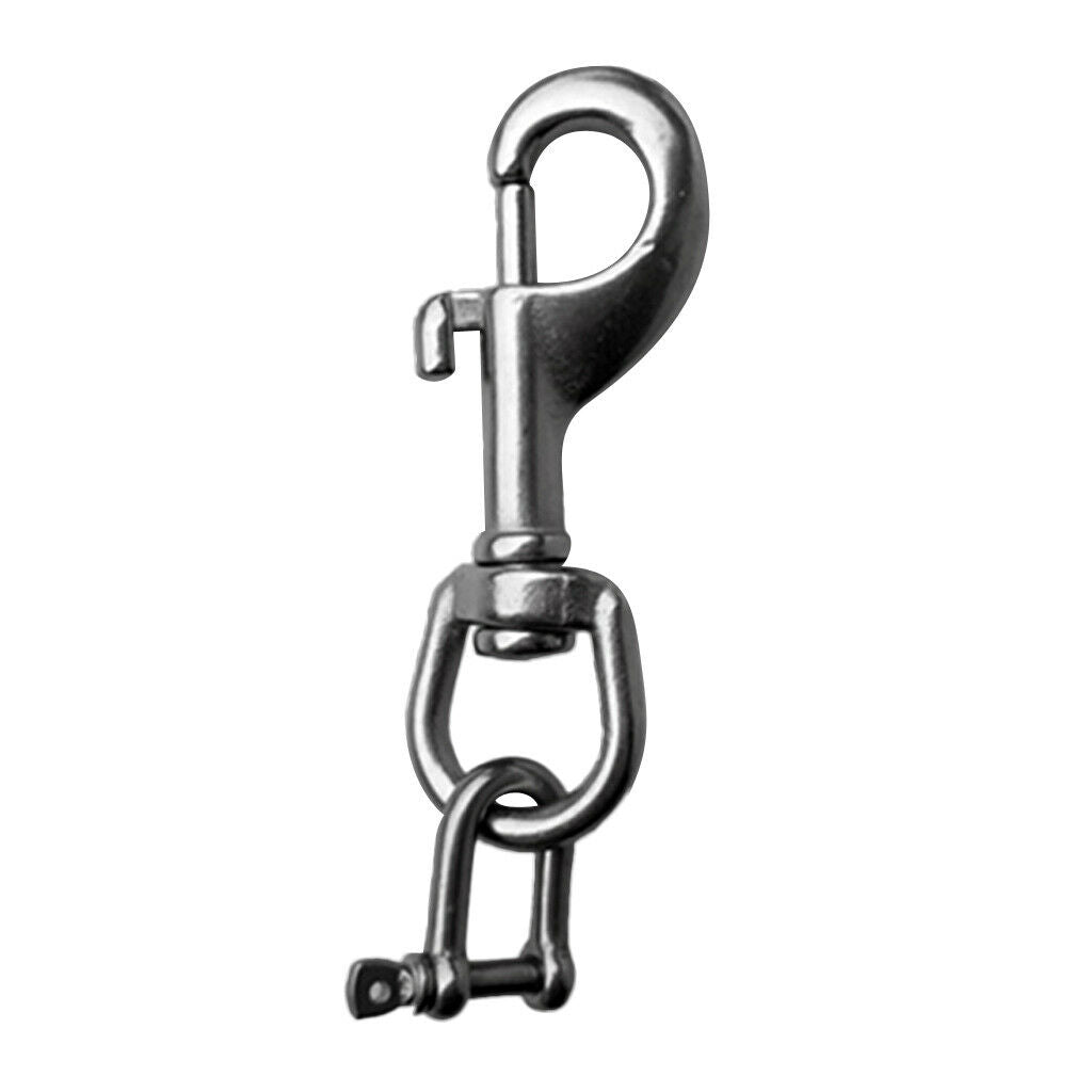 Stainless Scuba Diving Light Torch Holder Single End Bolt Snap Clip Shackle