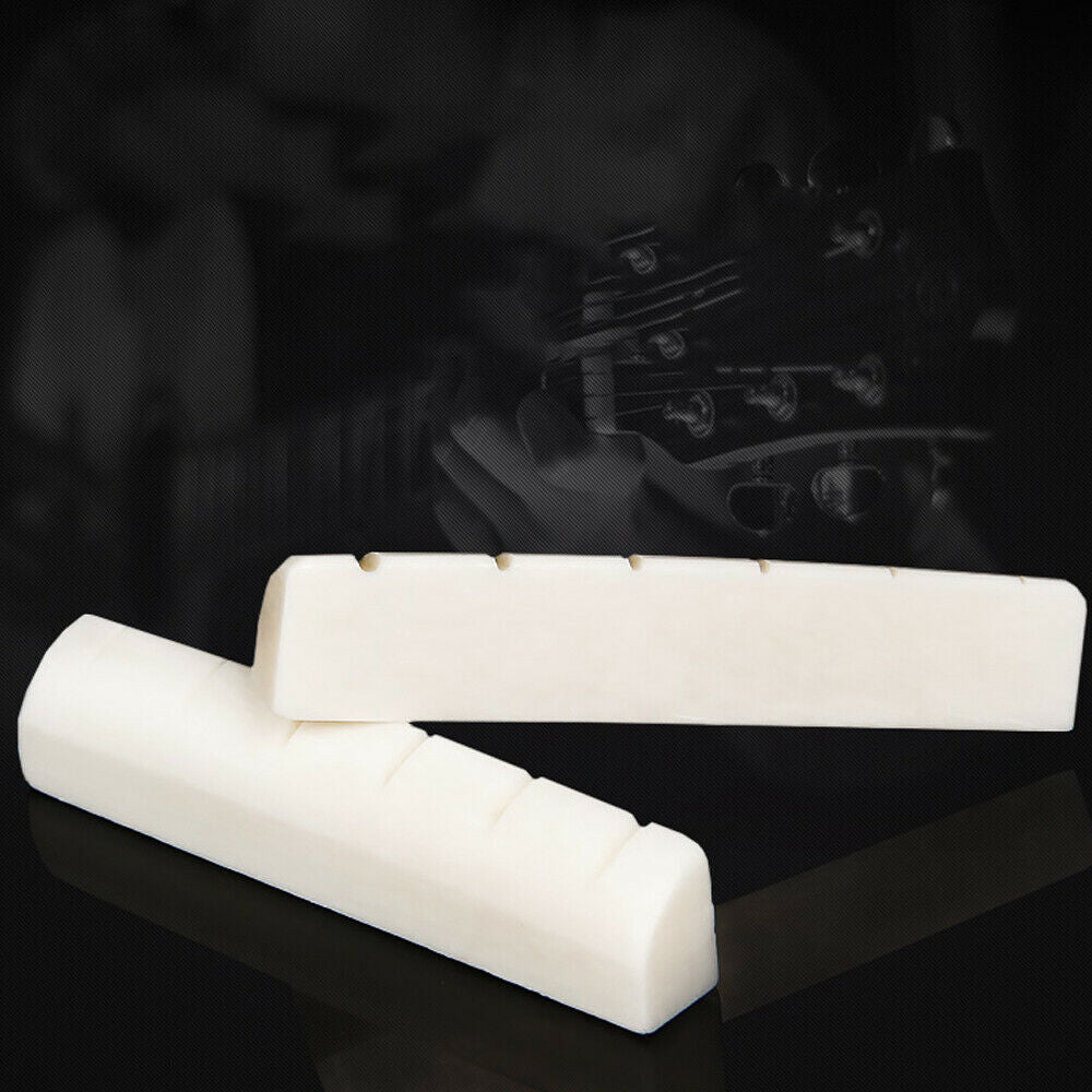 2x Durable Compact Bone Nut 42 mm for Electric Guitar Strat Stratocaster Tele