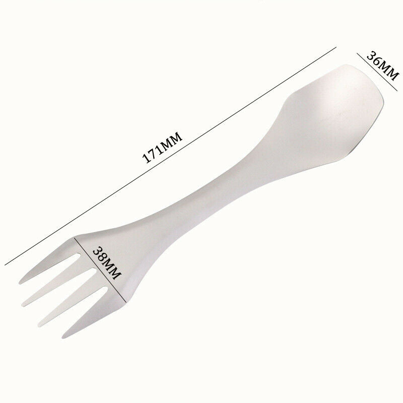 3 in 1 Titanium Spoon Fork Outdoor Mini Ultralight Titanium CutleryBDAU