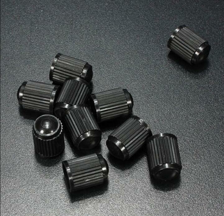 Lots 100Pcs Plastic Car Bike Motorcycle Truck Wheel Tire Valve Stem Caps Black