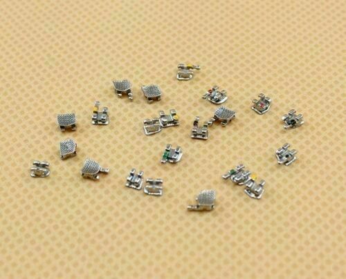 100kit Metal Orthodontic Brackets Molar Braces Mini Roth 022 Slot 3 Hooks Dental