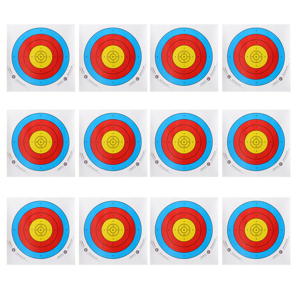 12x Longbow Recurve Bow Target Paper Pro Practicing Target Sheets 40x40cm