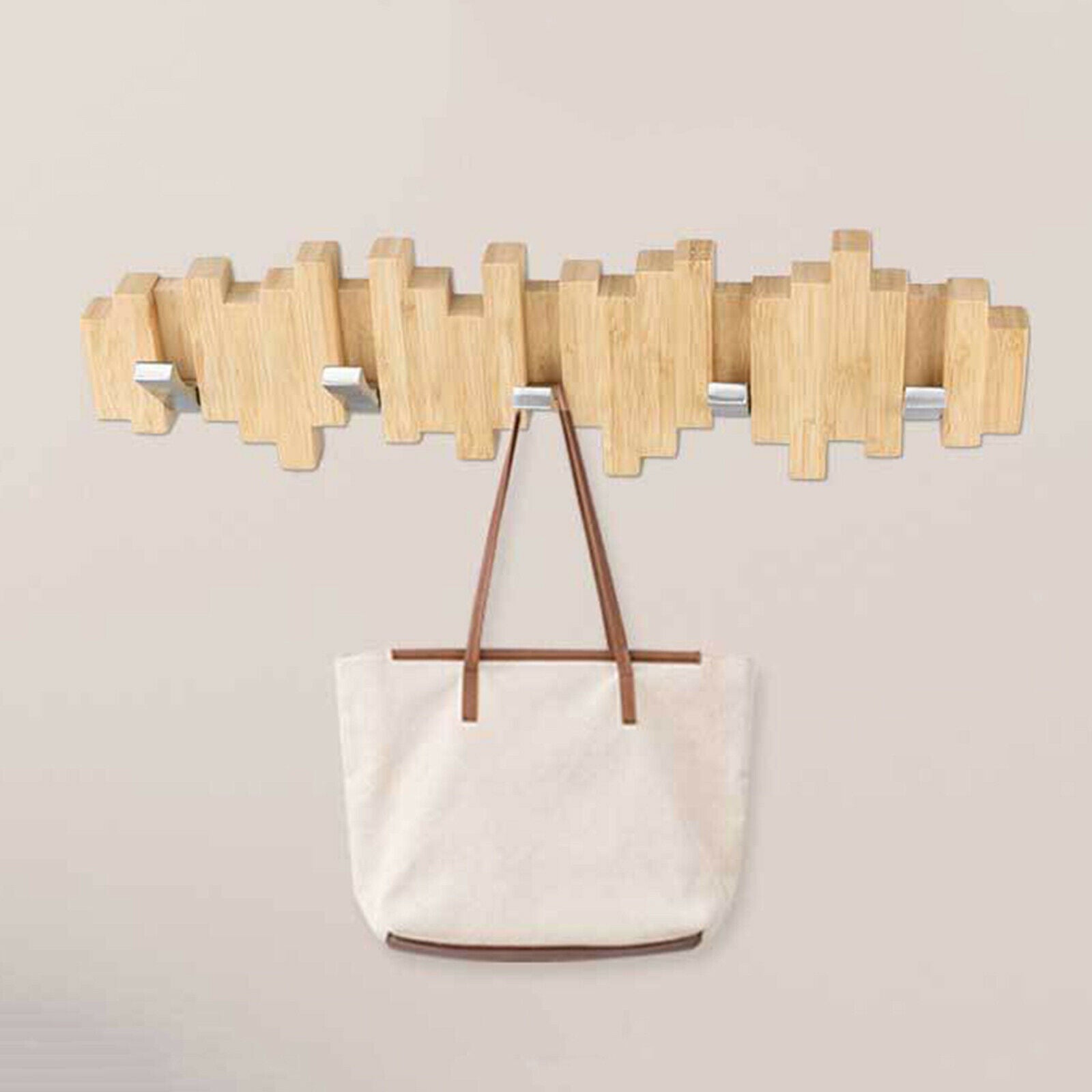 Wall Mounted Wall Coat Rack 5 Hooks for Coats Jackets Towel Hanger Classic