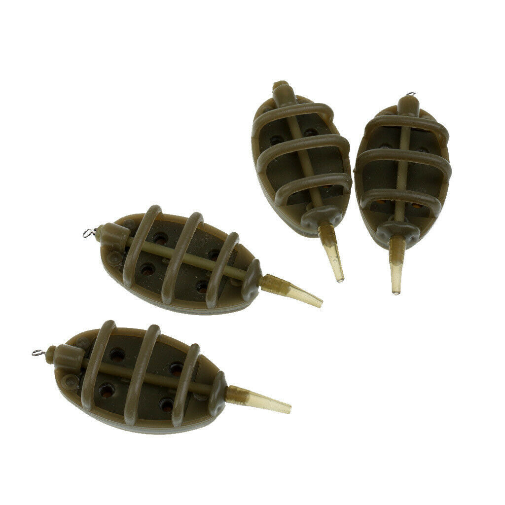 2 Sets Carp Fishing Feeder Bait Mould Sinker 15g,20g,25g,35g,30g,40g,50g,60g