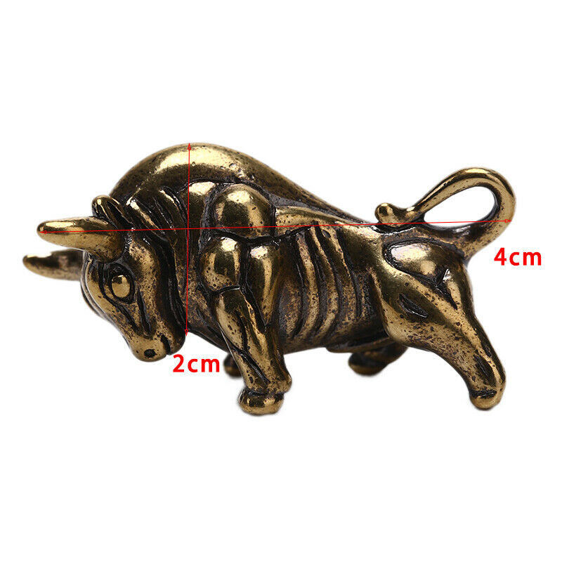 Solid Brass Bull Keychain Pendant Zipper Head Accessories Tools Outdoor Key RiDD