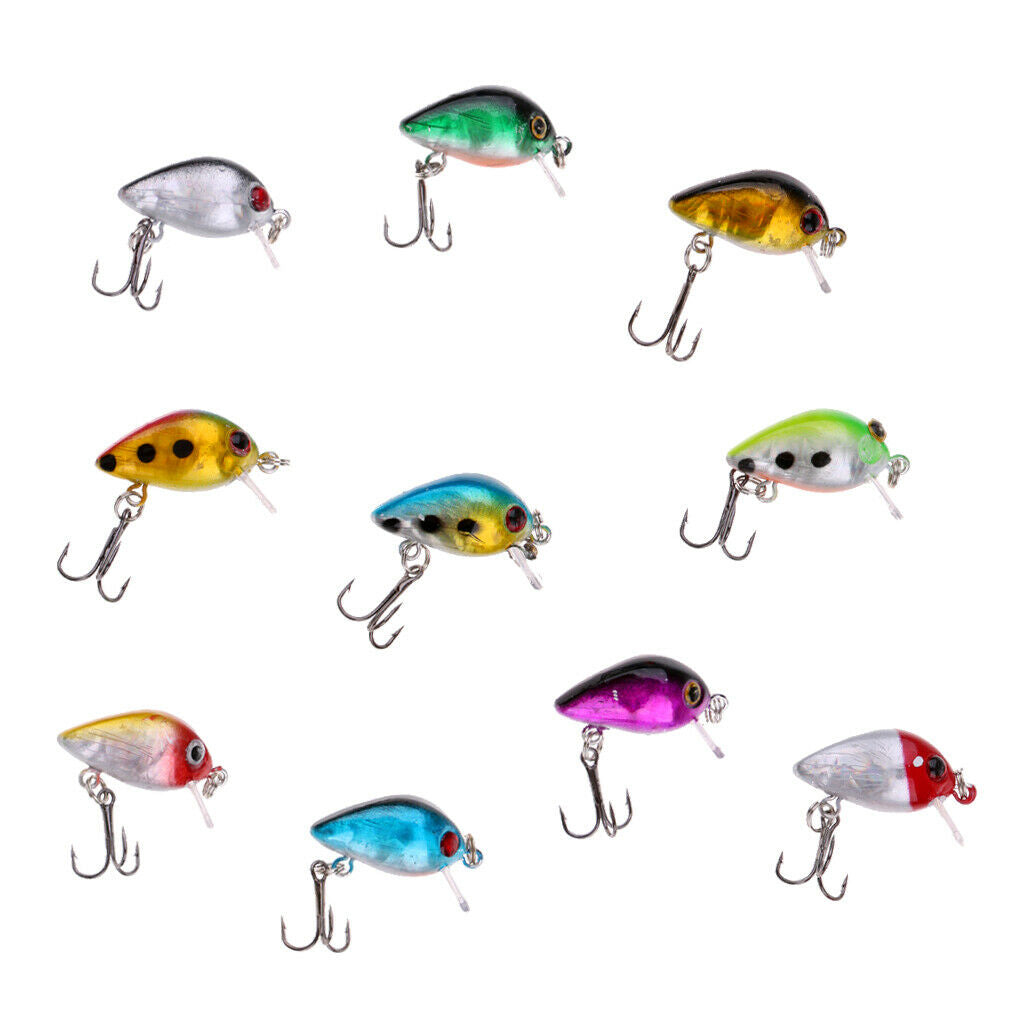 10Pcs Minnow Fishing Lures Set Hard Baits Topwater Lure for Trout Bass Perch