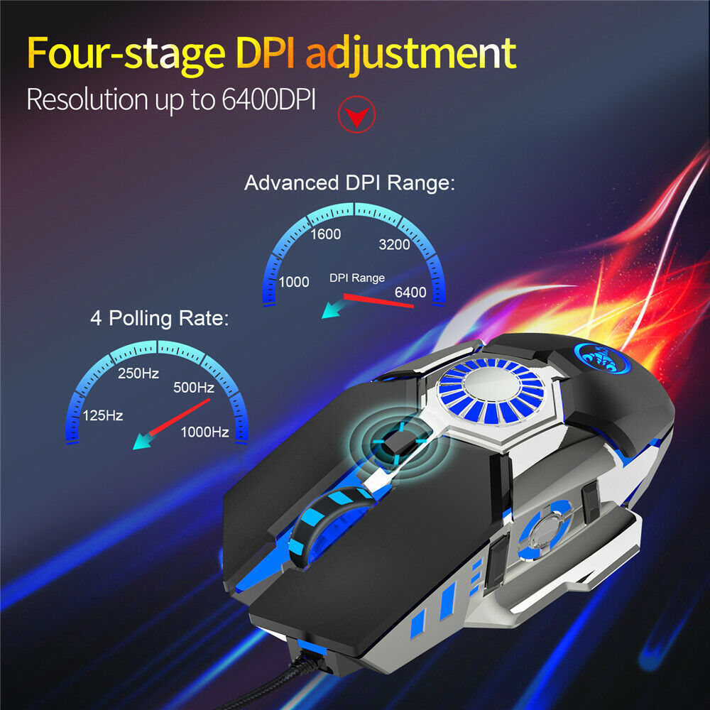 Wired Gaming Mouse Gamer Programming Computer Gaming Mice For PC RGB Backlight