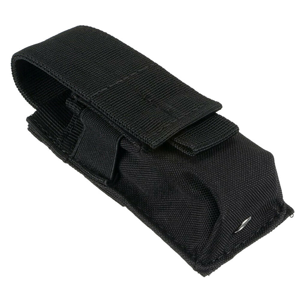 Durable Nylon Black Flashlight Molle Pouch Holster Holder Pocket Climbing