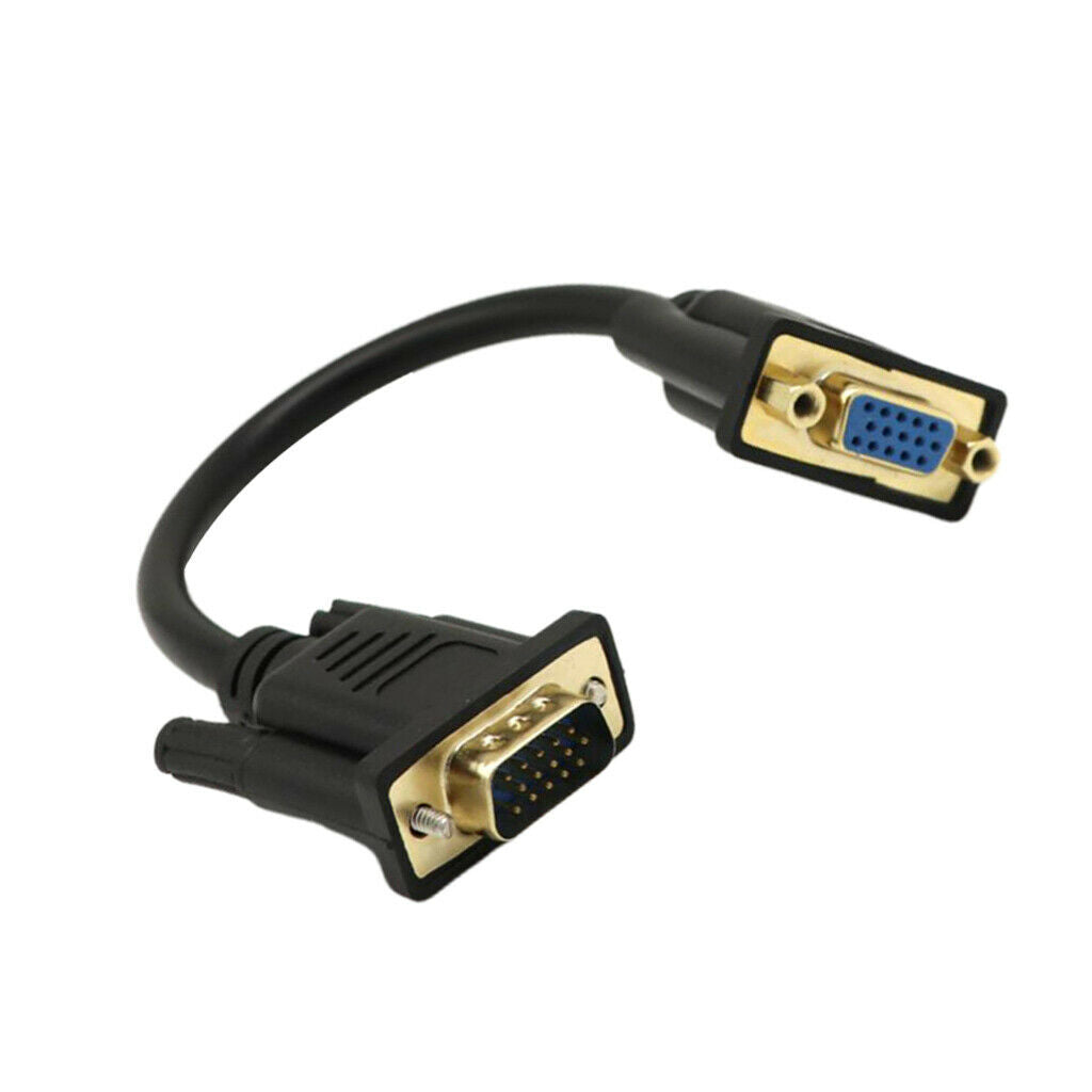 Set of 2 VGA Male to Female Connector Cable Extension Cord for Computer