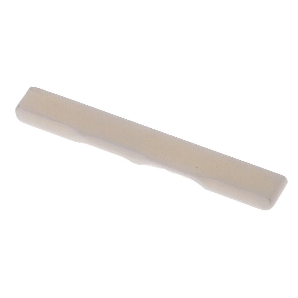 1 Set Guitar Slotted Saddle Nut Carved Bone for Ukulele Uku Replacement Parts