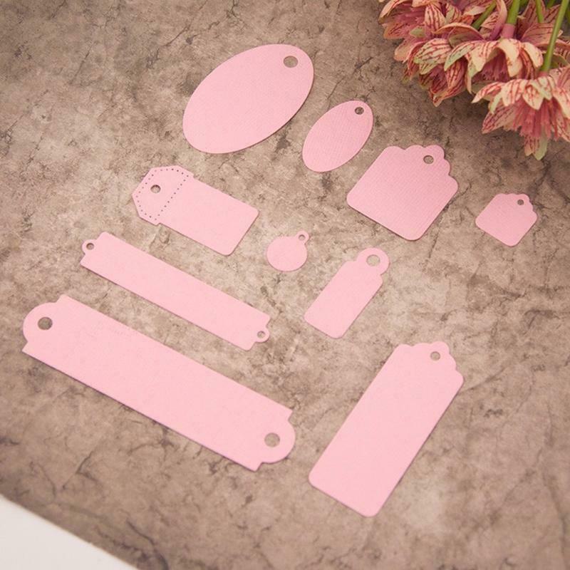 Label Cutting Dies Stencil DIY Scrapbooking Embossing Album Paper Card Crafts
