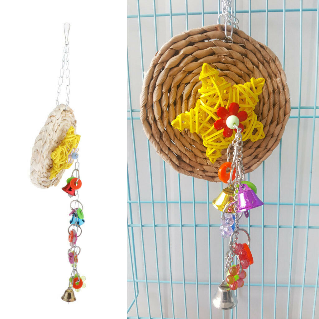 Birds Chew Bite Bell Toys Cage Decor Accessory For Small Medium Large Birds