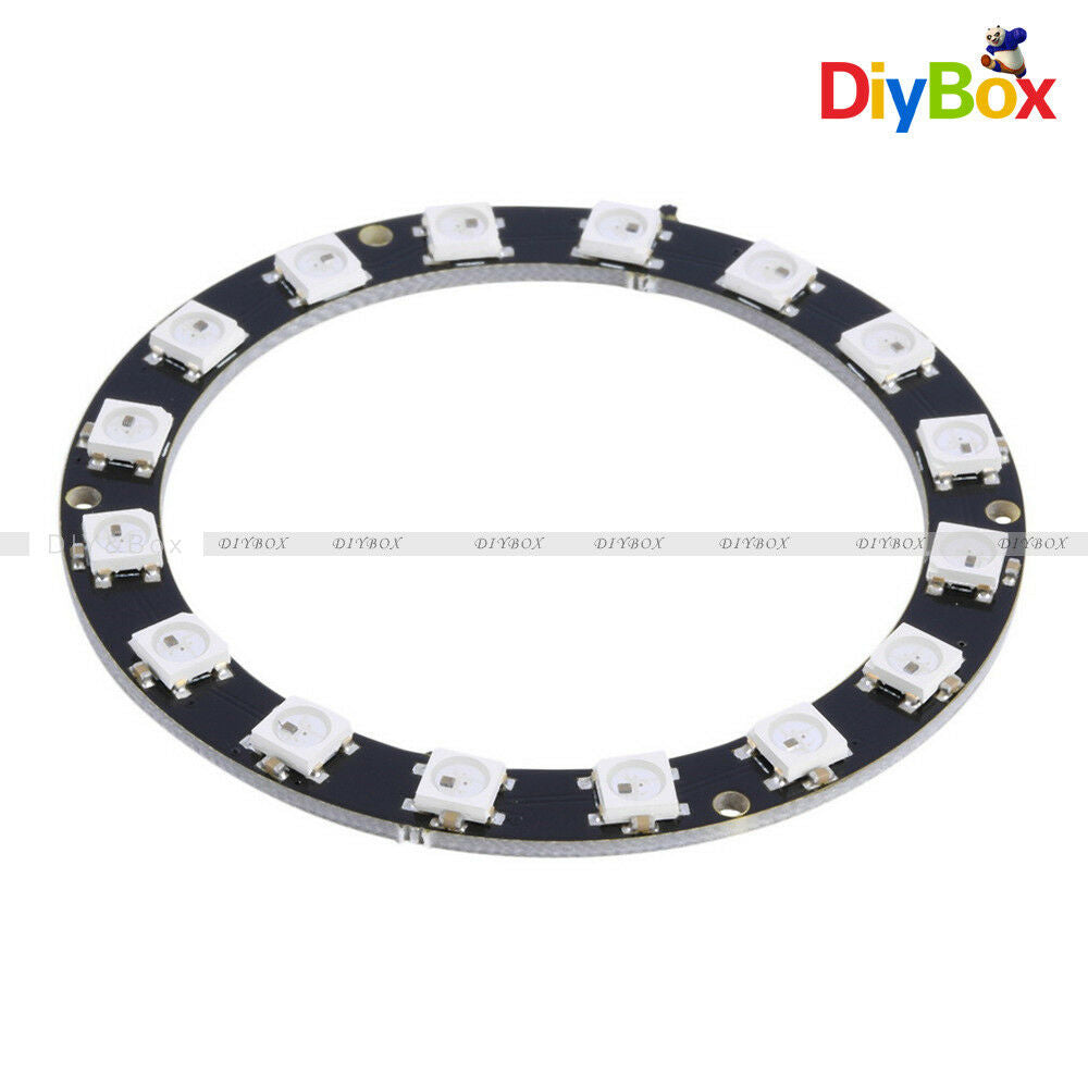 New 16Bit RGB LED Ring WS2812 5050 LED RGB+ Integrated Drivers For Arduino