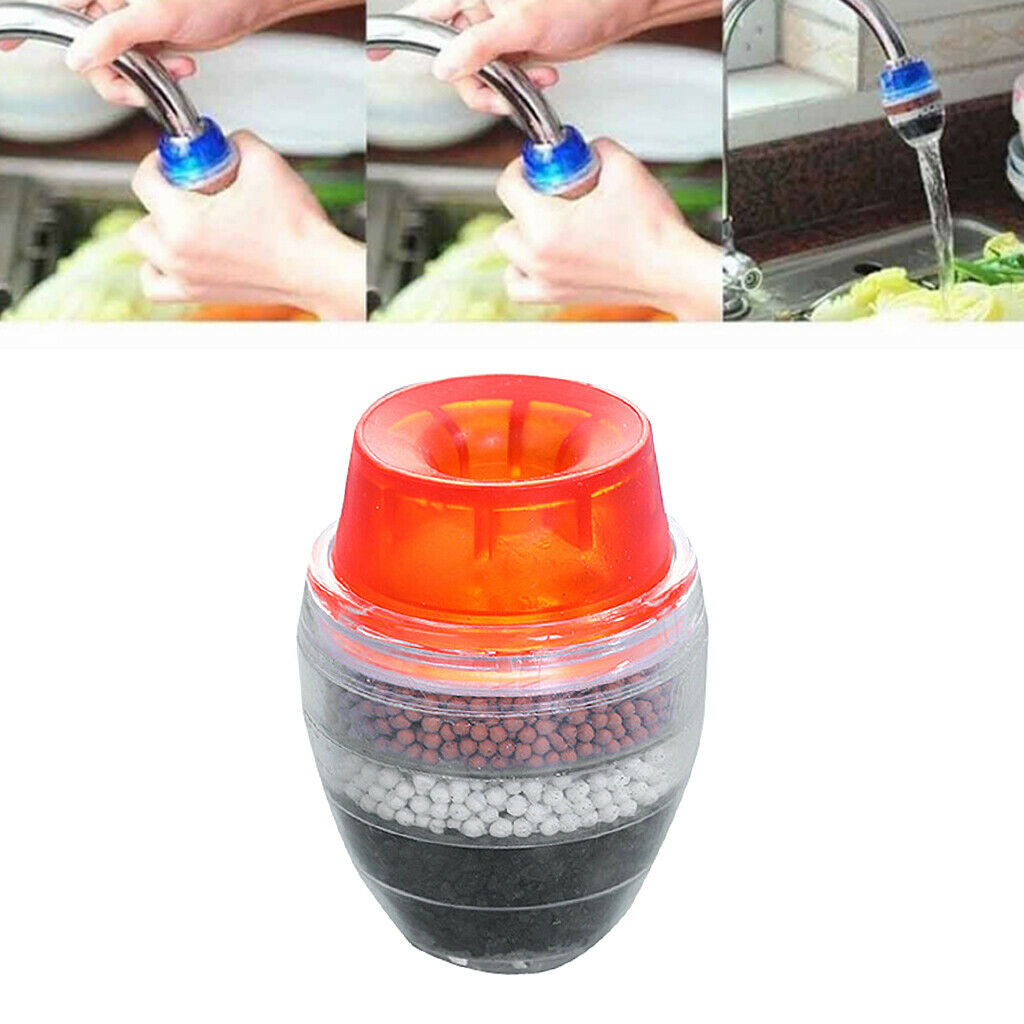 2pcs Water Filter 5-layer Tap Water Saving Nozzle Kitchen Filter Sprayer PVC